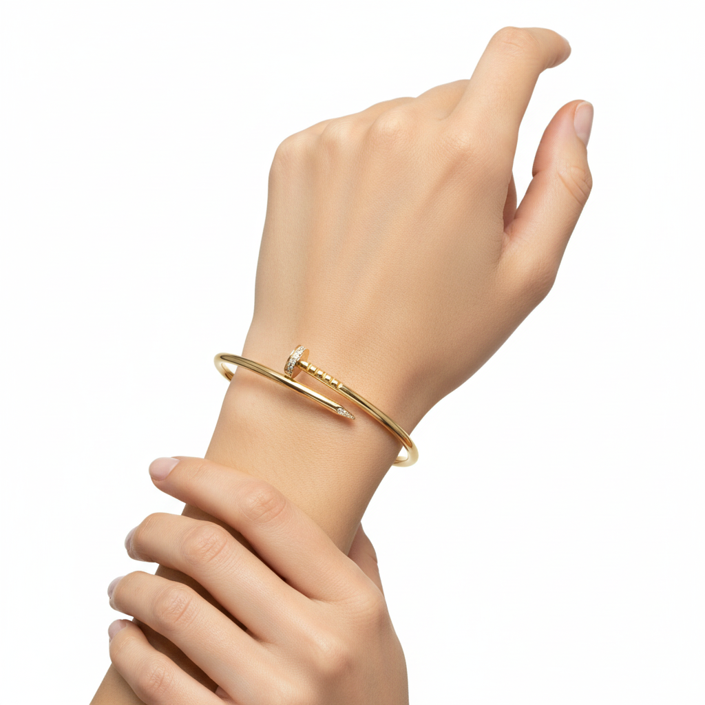 Cartier Juste un Clou Bracelet Gold with Diamonds, Small Model