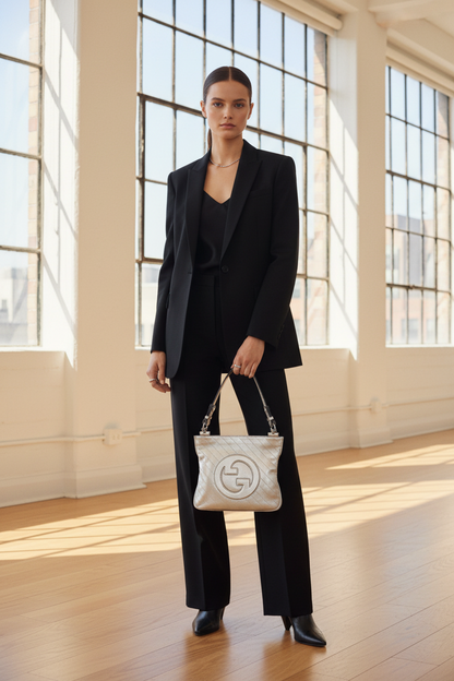 Gucci Silver Blondie Shoulder Bag