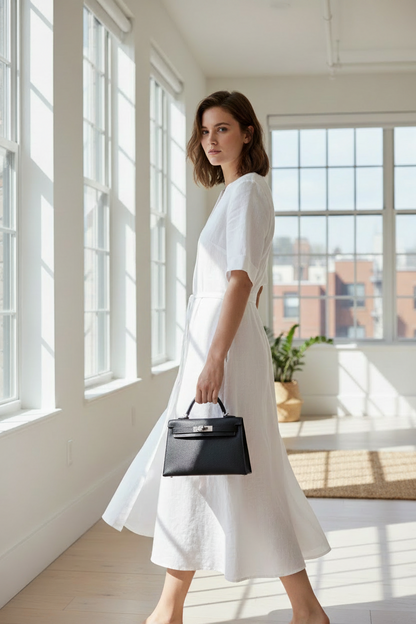 Hermes Black Mini Kelly in Epsom with Palladium Hardware