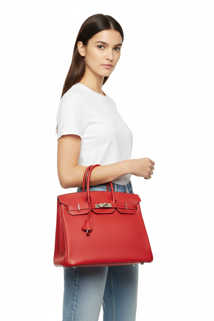 Hermes bag lifestyle shot on model