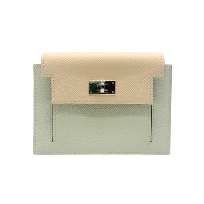 Hermes Kelly Pocket Wallet Tri Color Palladium Hardware