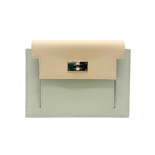Hermes Kelly Pocket Wallet Tri Color Palladium Hardware