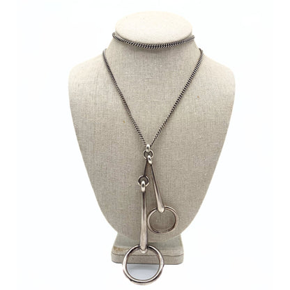 Hermes Sterling Horsebit Necklace