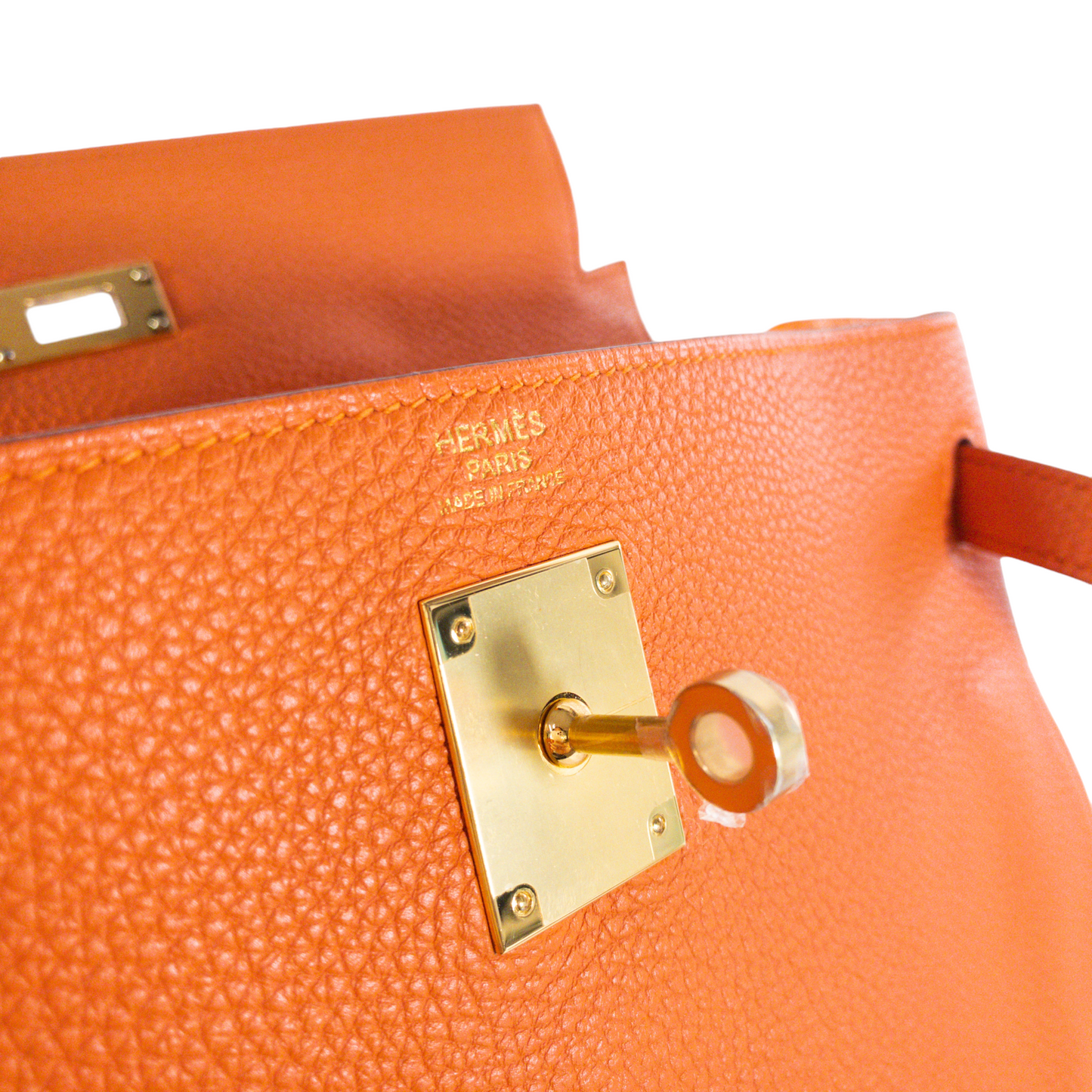 Hermes Orange Togo Kelly 32 GHW