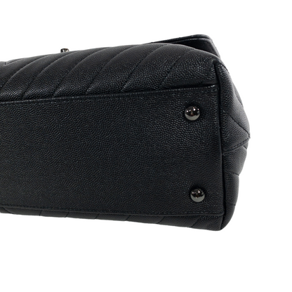 Chanel Metallic Black Large Coco Handle