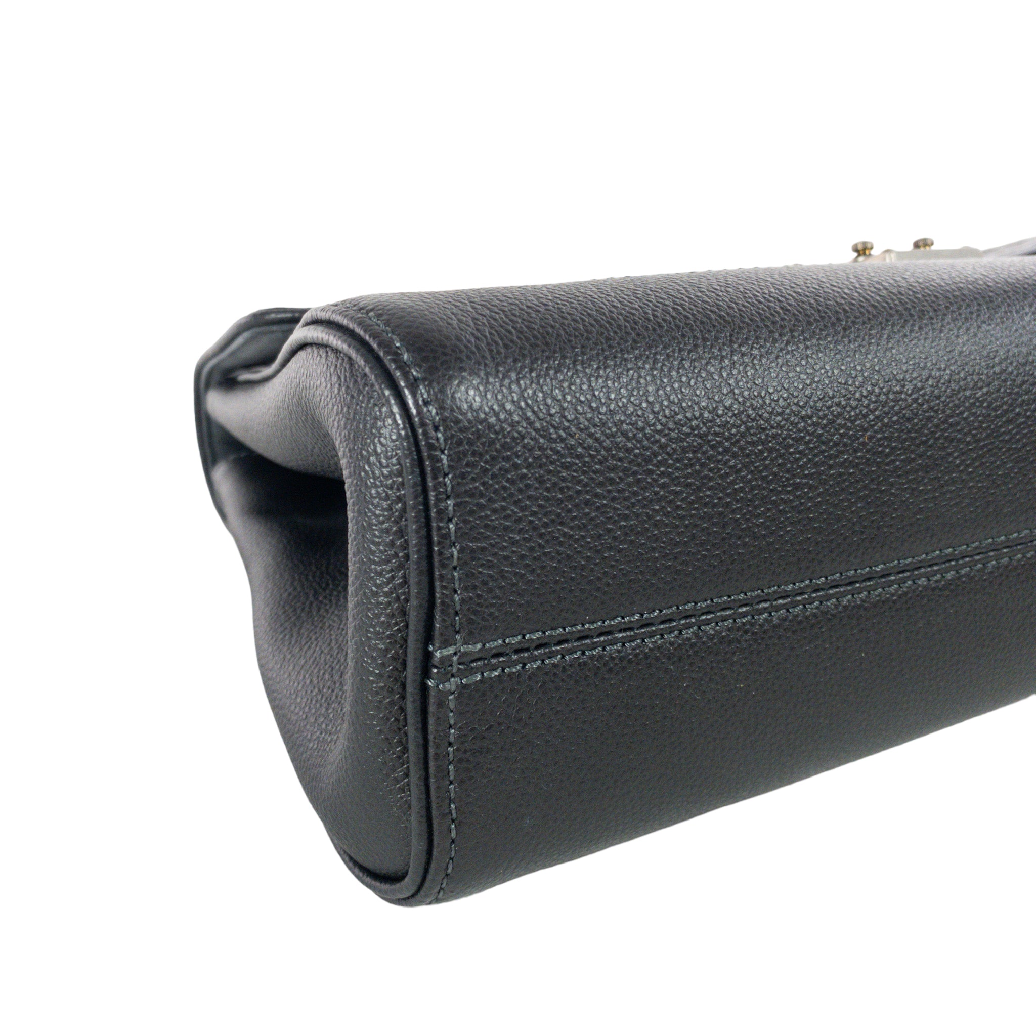 Louis Vuitton Graphite Metallic Saint Germain Studded Flap Bag