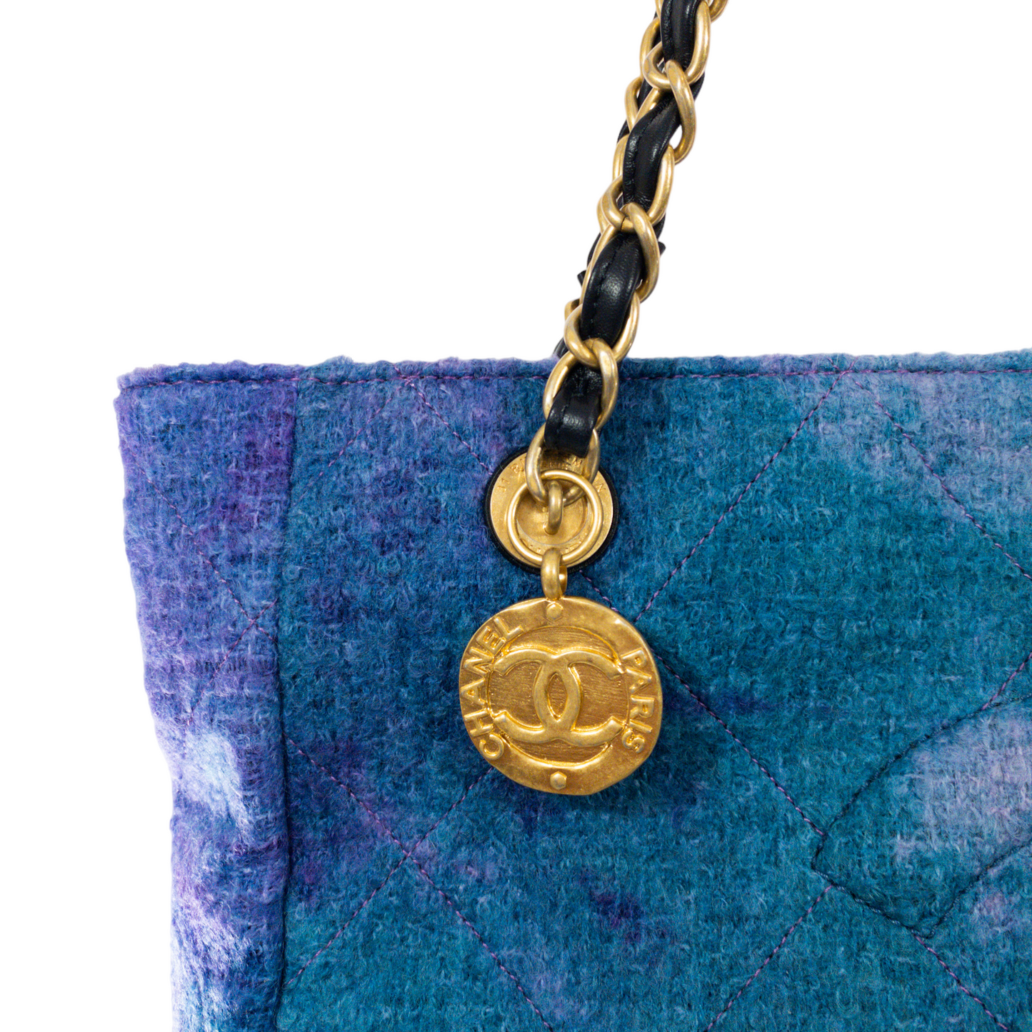 Chanel Watercolor Tweed Shopping Tote