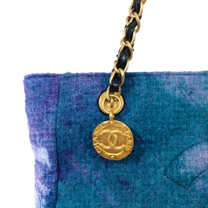 Chanel Watercolor Tweed Shopping Tote