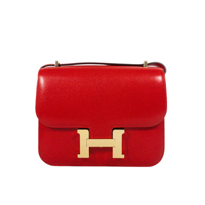 Hermes Rouge de Couer Chevre  Constance 18cm