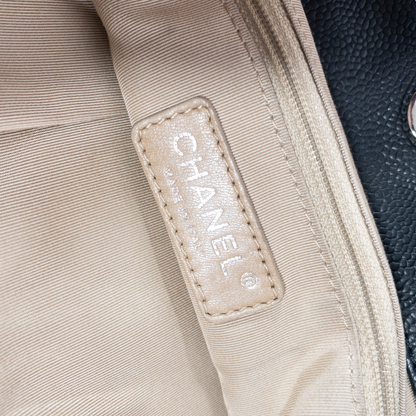 Chanel Black Caviar Expandable Timeless Shoulder Hobo