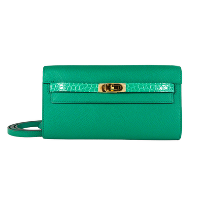 Hermes Vert Jade Touch Kelly To Go GHW