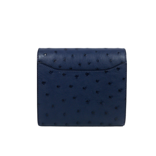 Hermes Blue de Malte Ostrich Constance Wallet