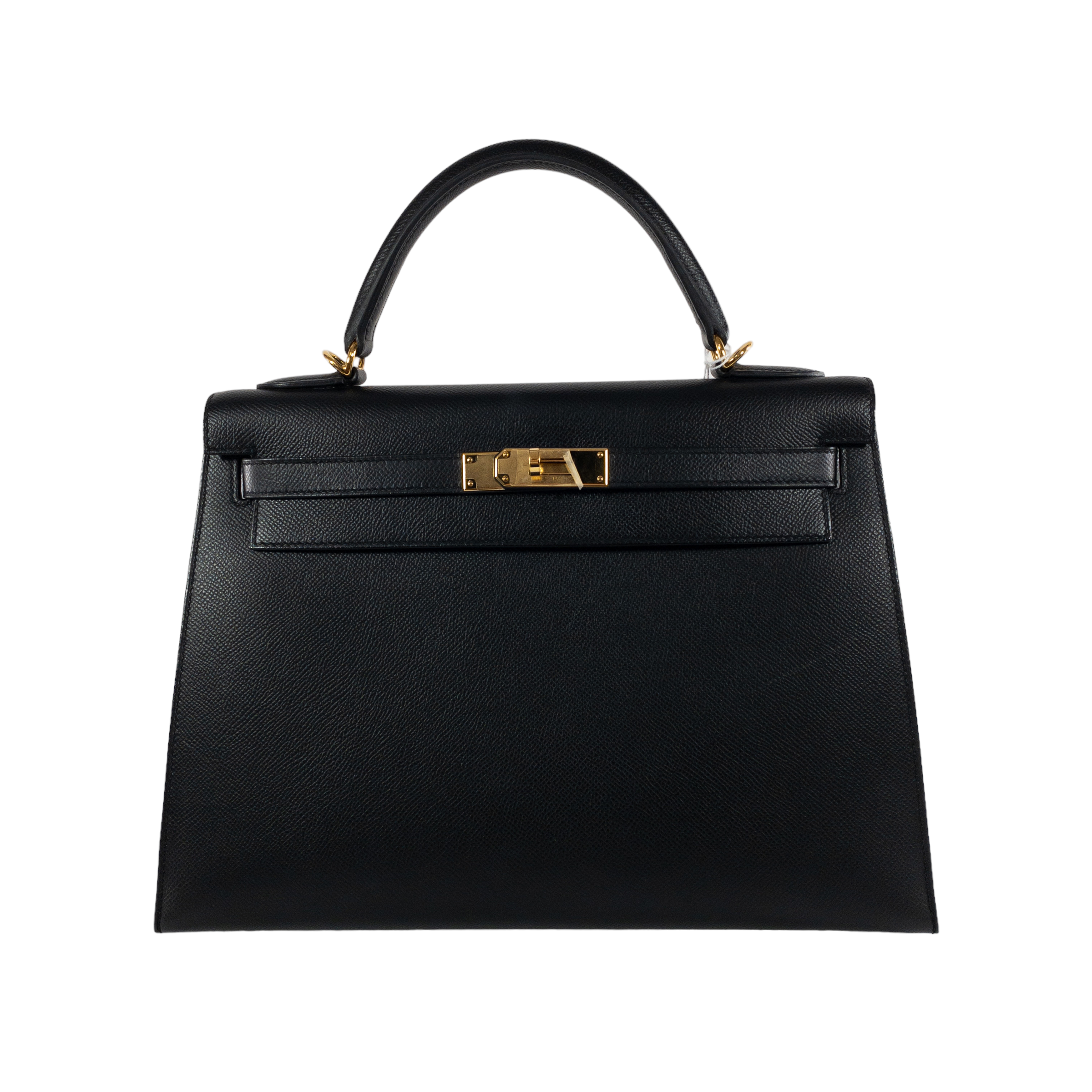 Hermes Kelly 32 Black Epsom Sellier GHW