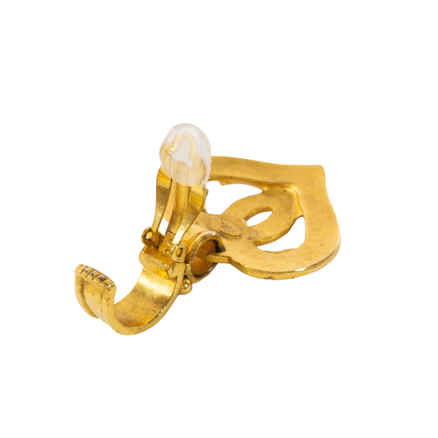 Chanel Vtg Heart Clip Ons