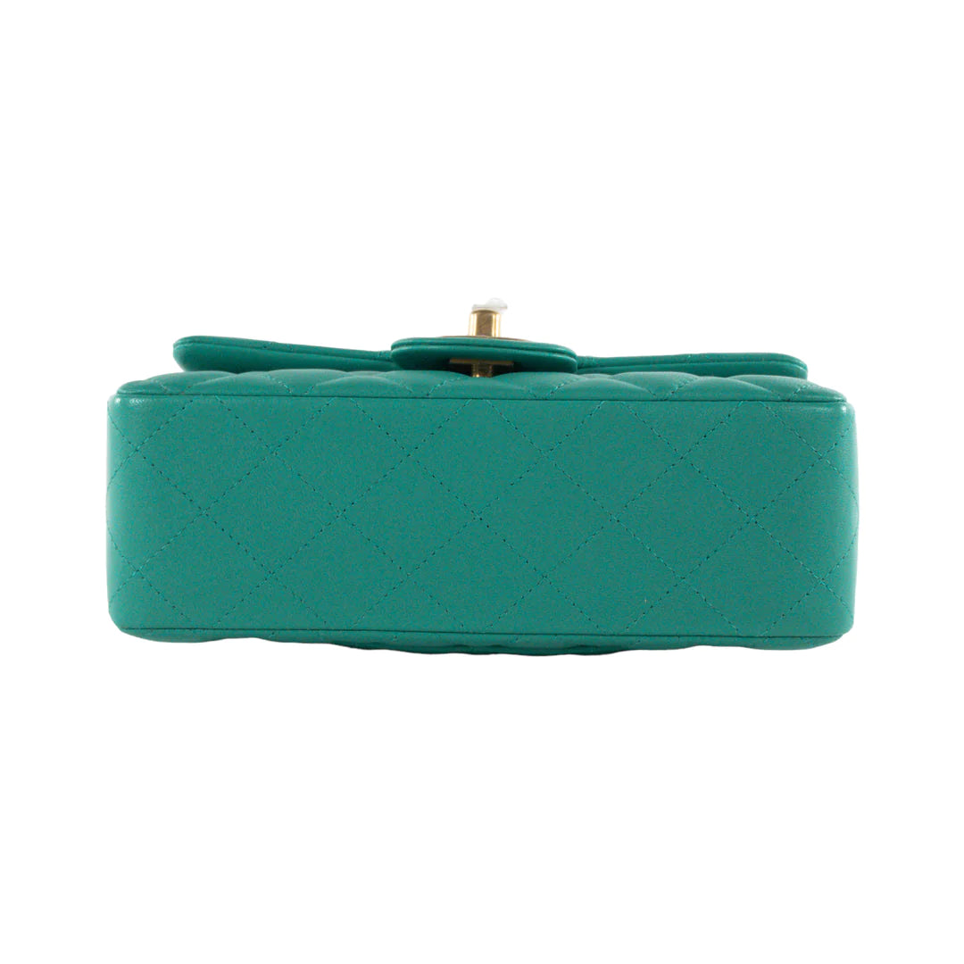 Chanel Teal Lambskin Rectangular Mini Flap GHW – Consign of the Times ™