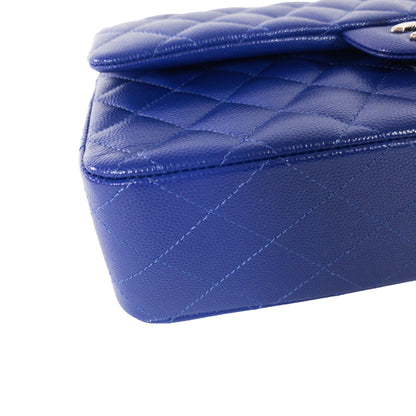 Chanel Royal Blue Caviar Medium Flap SHW