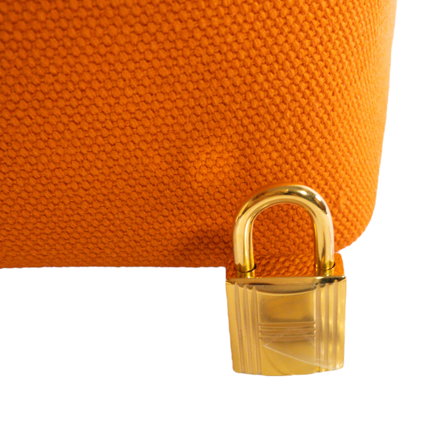 Hermes Cargo Picotin 18 Orange Toile GHW