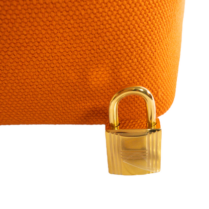 Hermes Cargo Picotin 18 Orange Toile GHW
