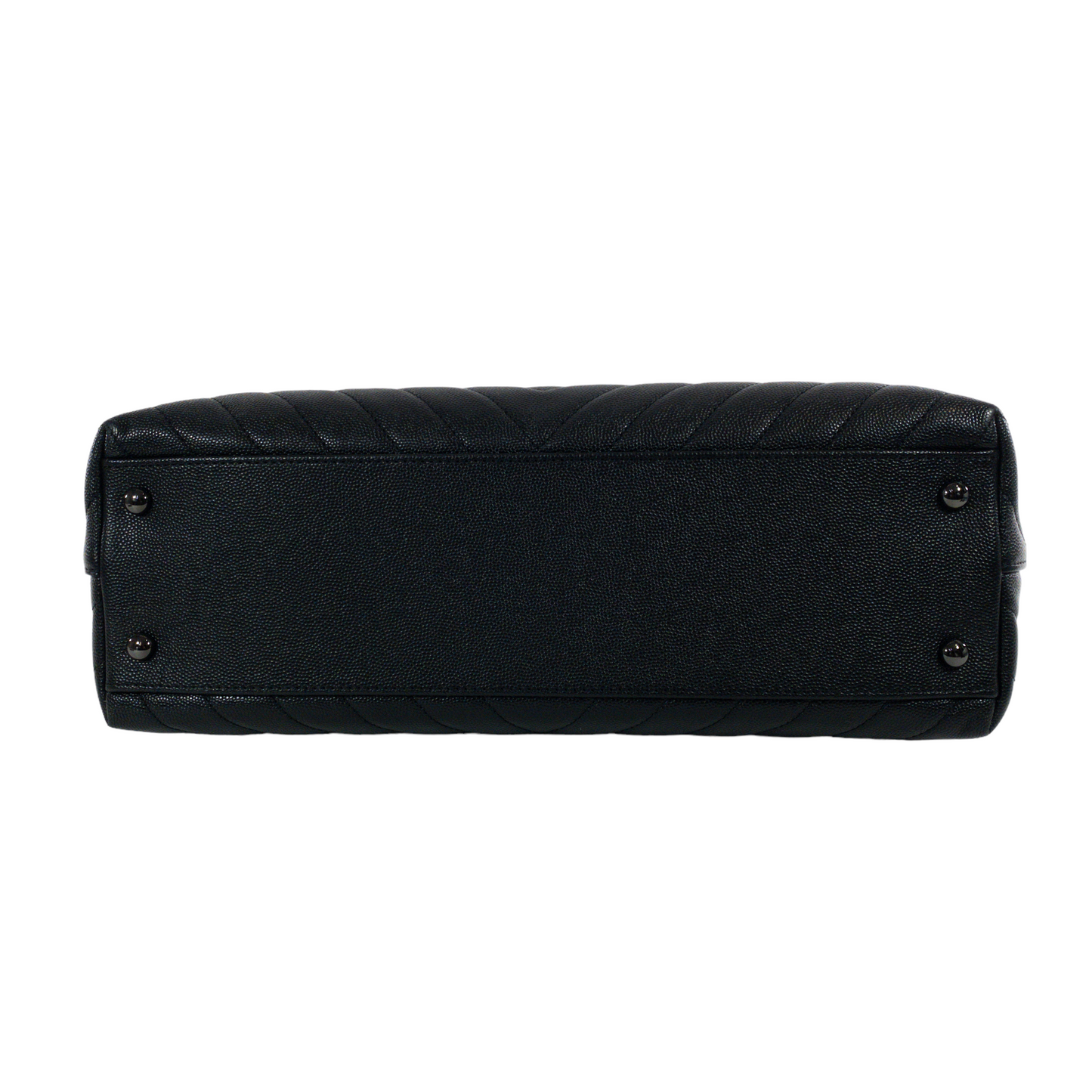 Chanel Metallic Black Large Coco Handle