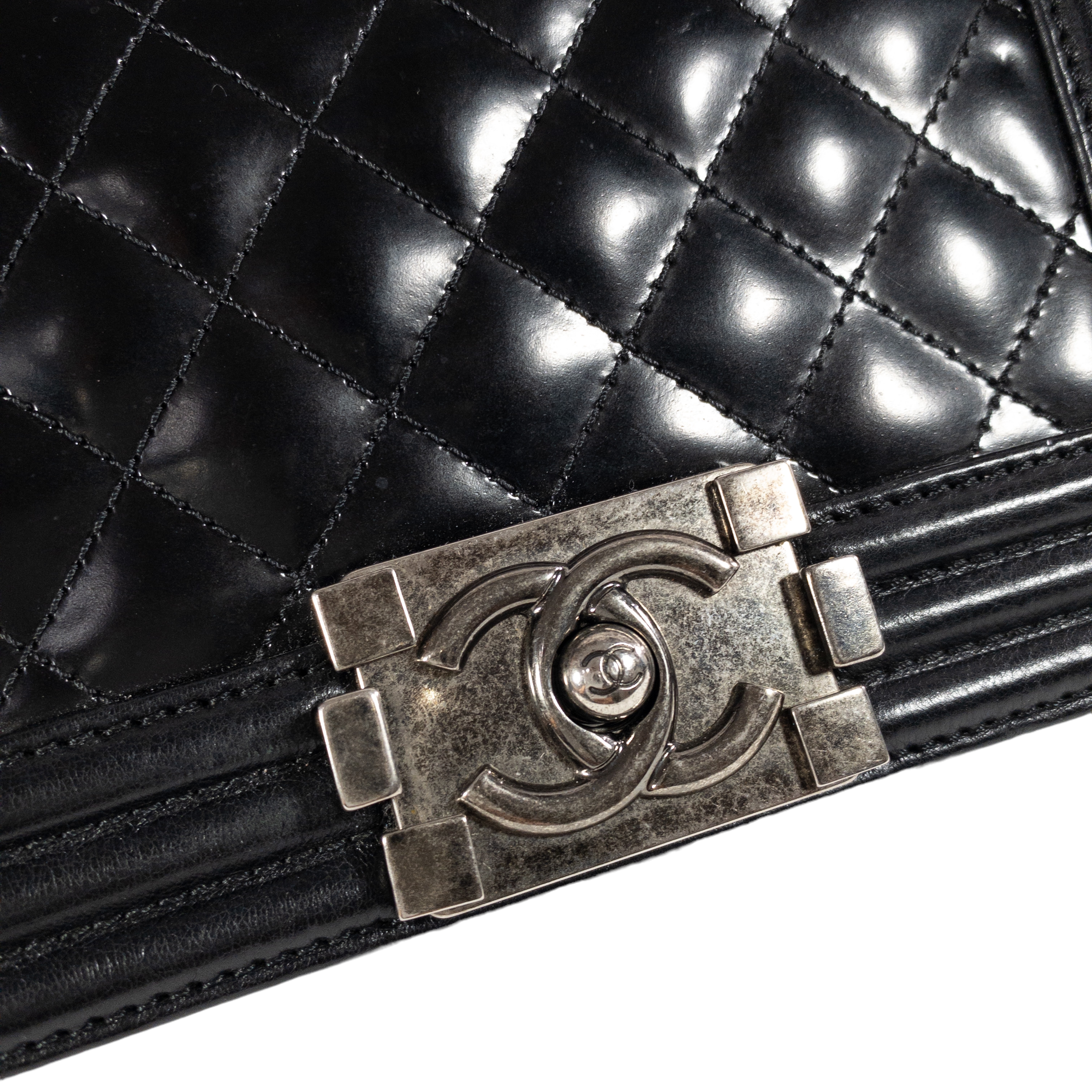 Chanel Small Limited Edition Glazed Leather Boy Bag