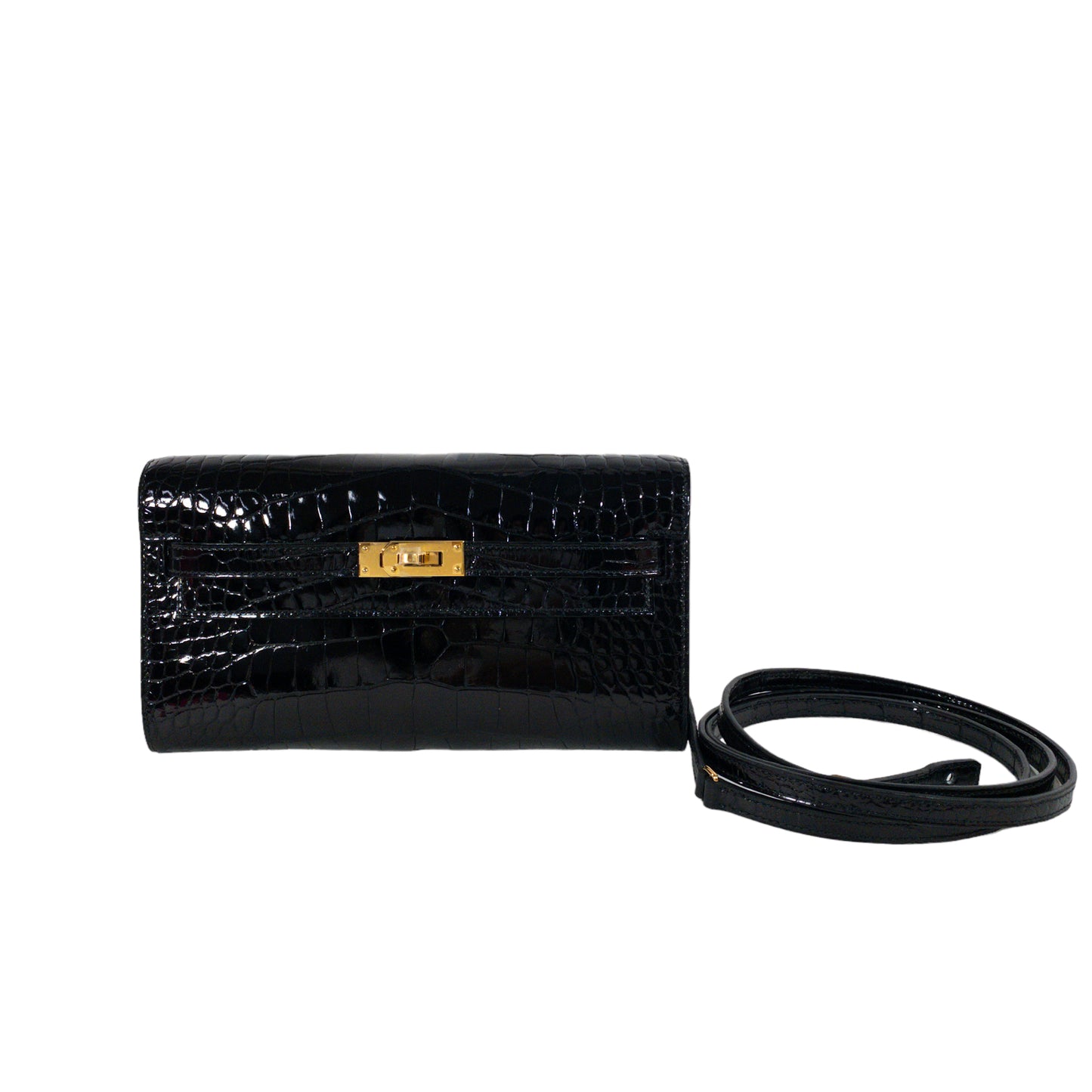 Hermes Kelly To Go Black Alligator GHW
