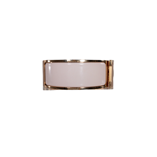 Hermes Rose Candeur Wide Clic H Bracelet Rose Gold