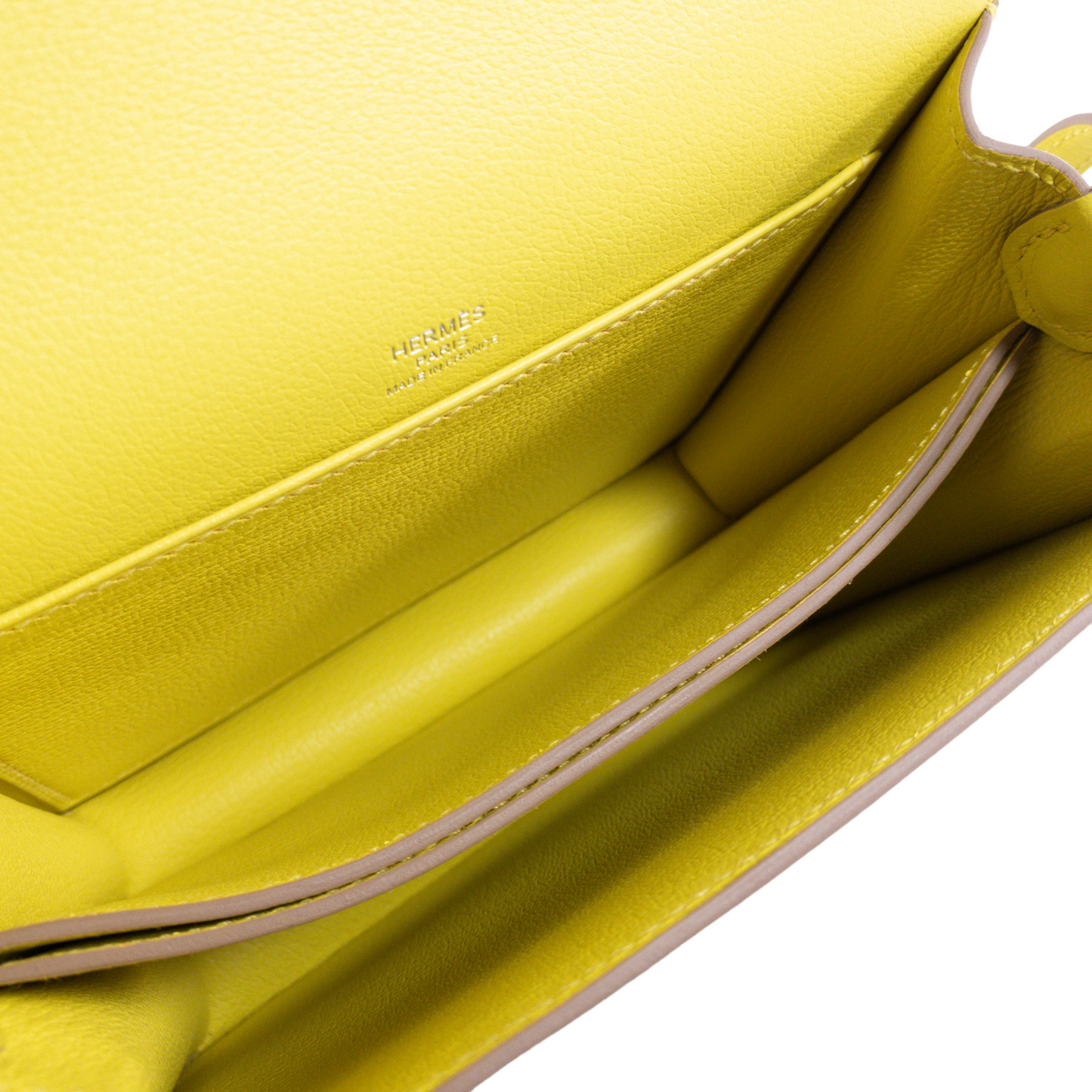 Hermes Lime Evercolor Sac Roulis PHW