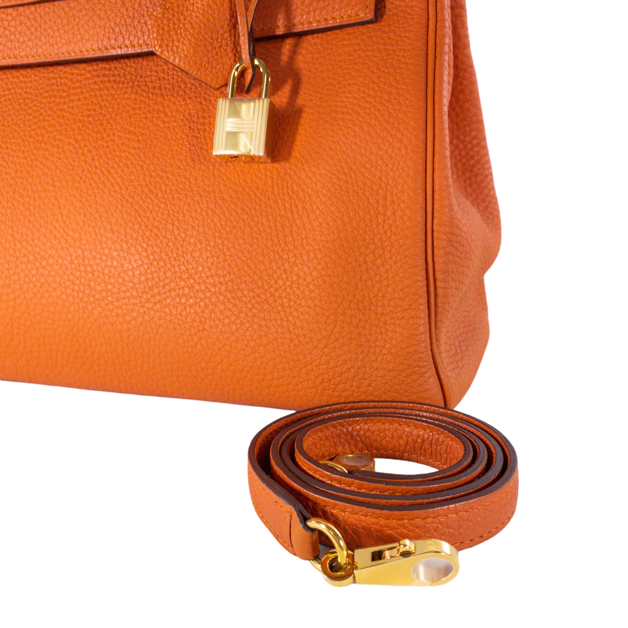 Hermes Orange Togo Kelly 32 GHW