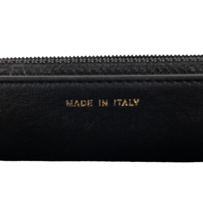 Chanel Black Peace Sign Lambskin WOC