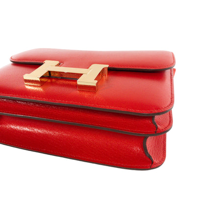 Hermes Rouge de Couer Chevre  Constance 18cm