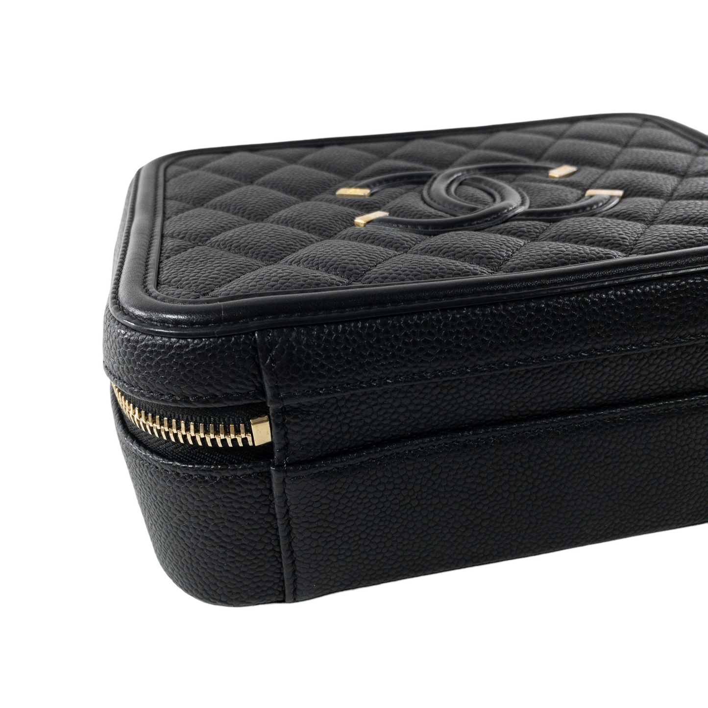 Chanel Black Caviar Filagree Vanity