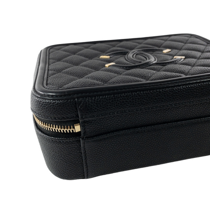 Chanel Black Caviar Filagree Vanity