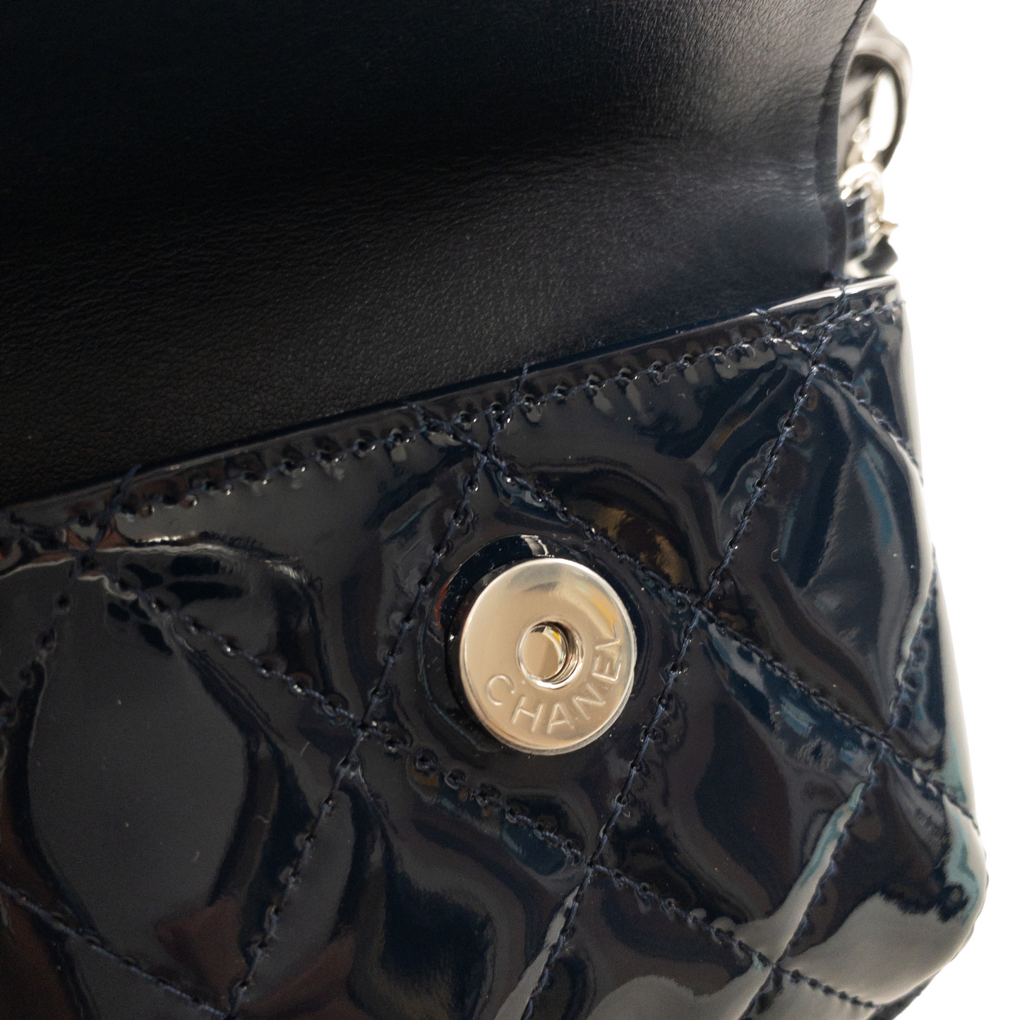 Chanel Double Pocket Patent Belt Bag