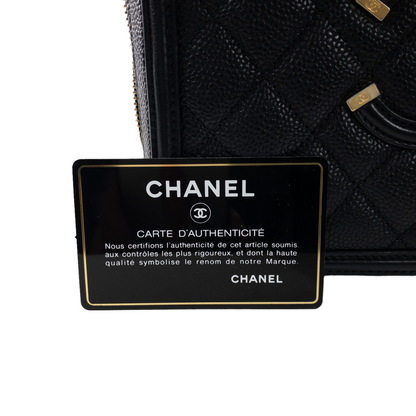 Chanel Black Caviar Filagree Vanity