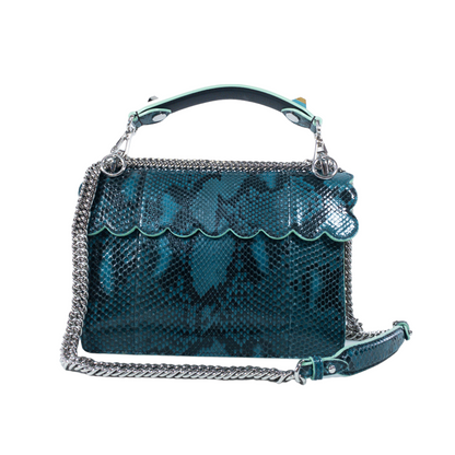 Fendi Python Scalloped Kan I Flap Bag