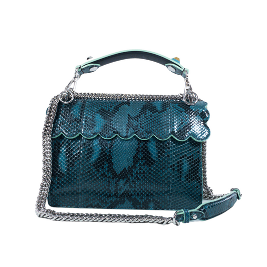 Fendi Python Scalloped Kan I Flap Bag