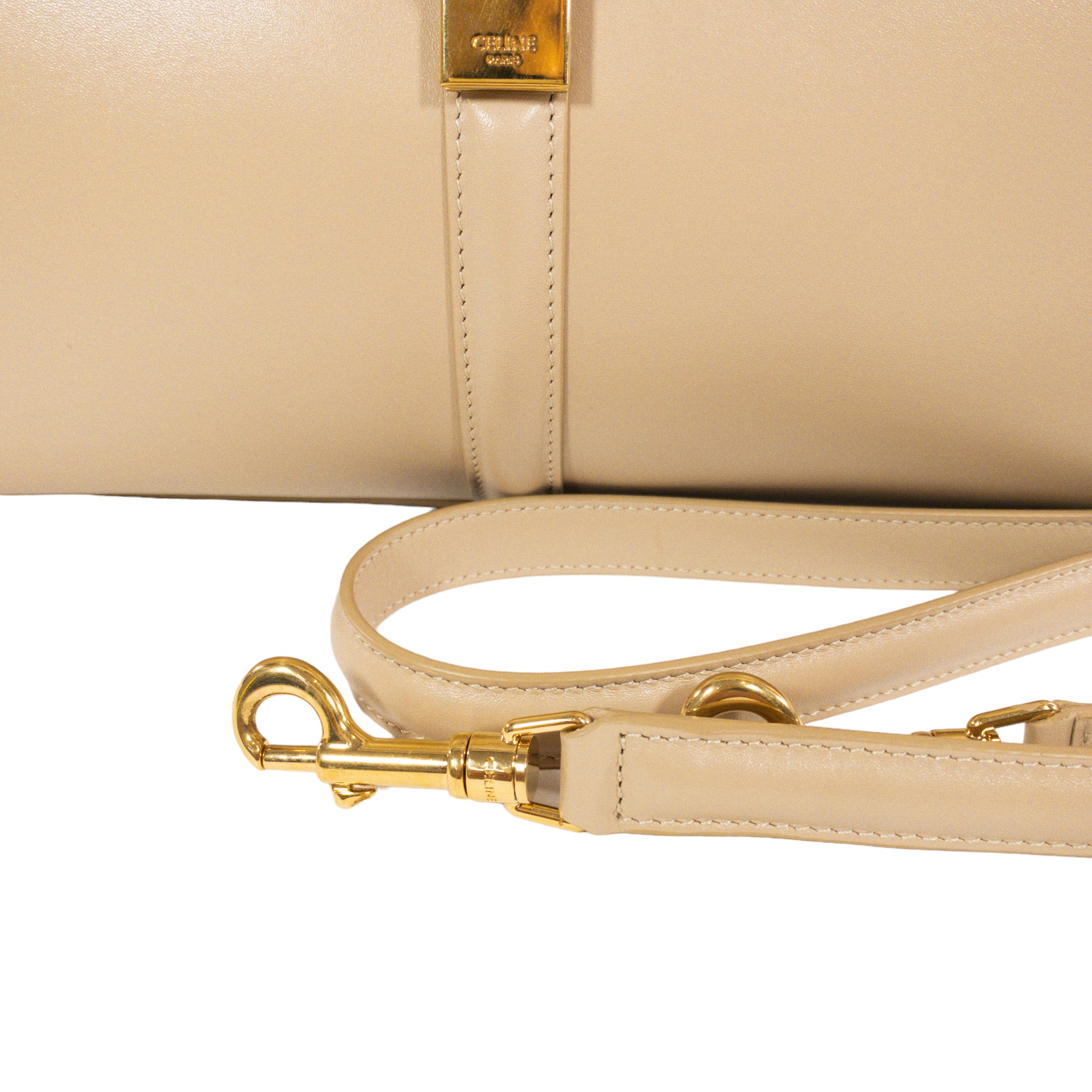 Celine Beige 16 Top Handle Tote