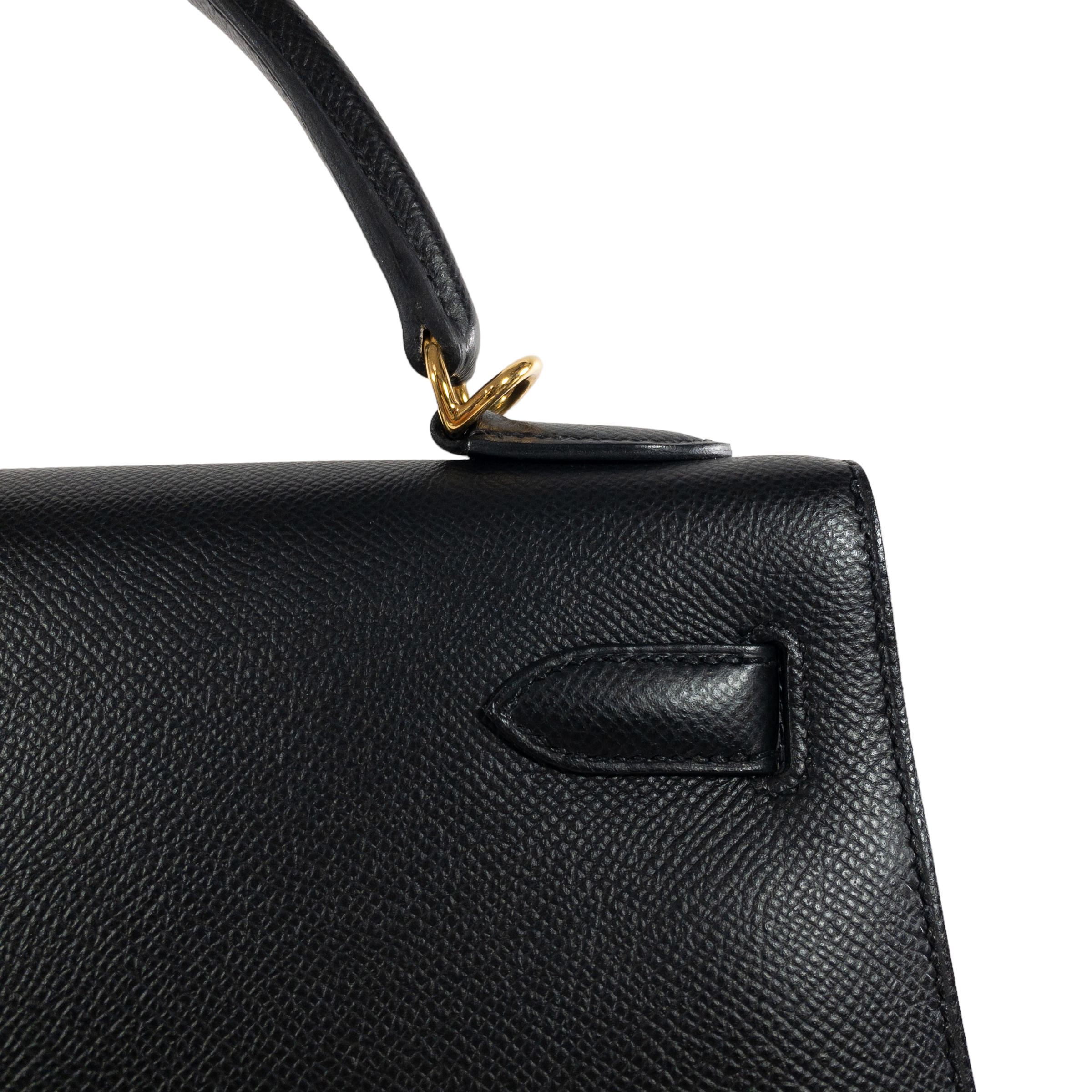 Hermes Kelly 32 Black Epsom Sellier GHW