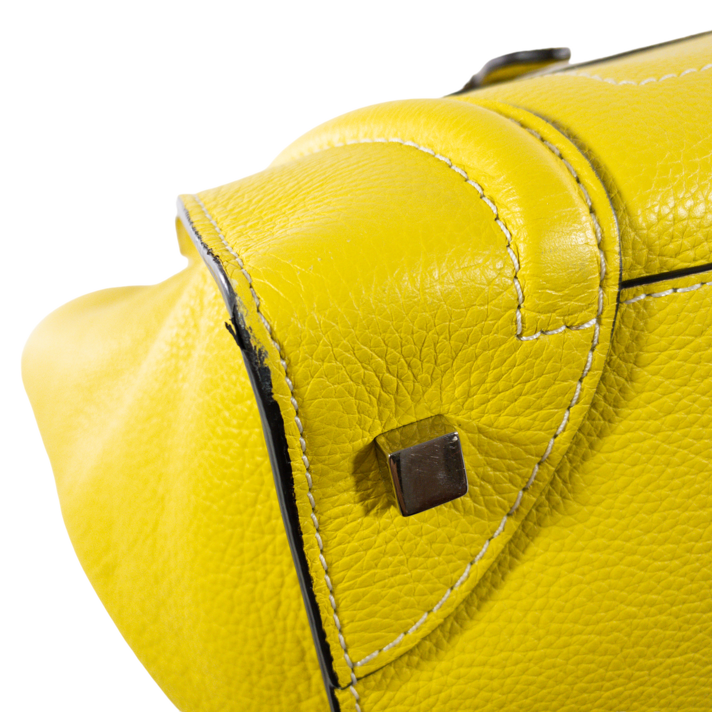 Celine Yellow Drummed Mini Luggage Tote