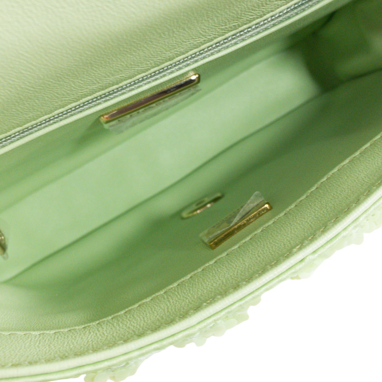 Chanel Green Mini Square Sequin Flap