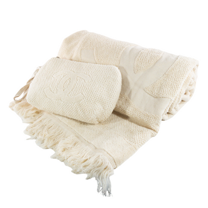 Chanel Cotton Terry Cloth  Beach Duffel w Towel