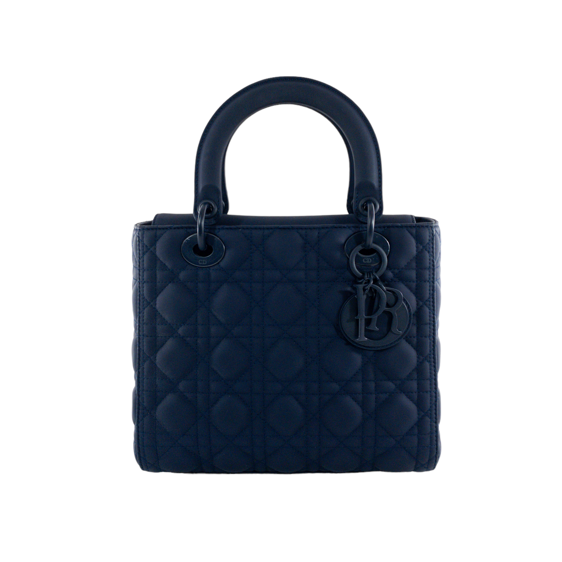 Dior バッグ　ネイビー Dior Matte Blue Medium Lady Dior – Consign of the Times ™