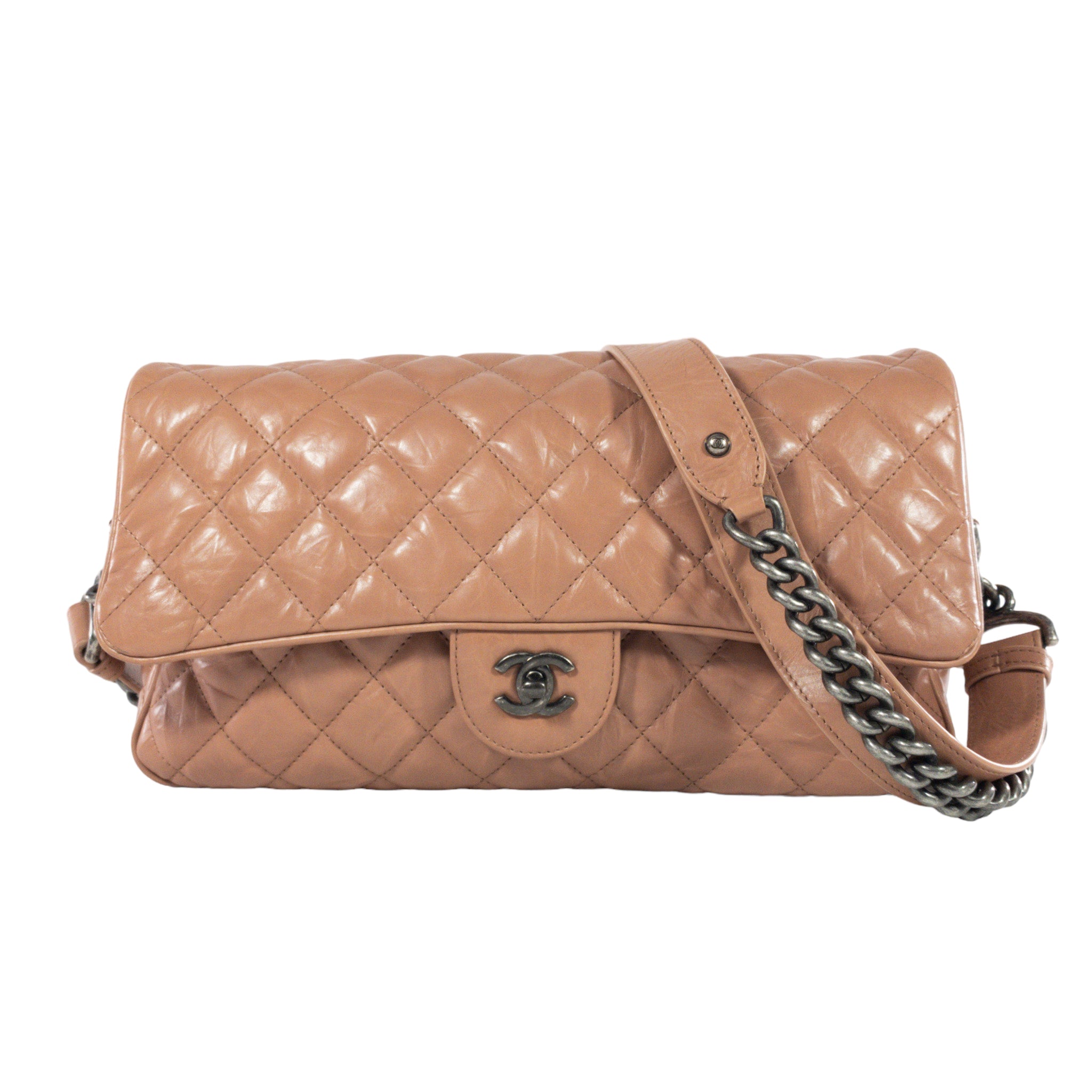 Chanel Blush Glazed Leather Large Flap