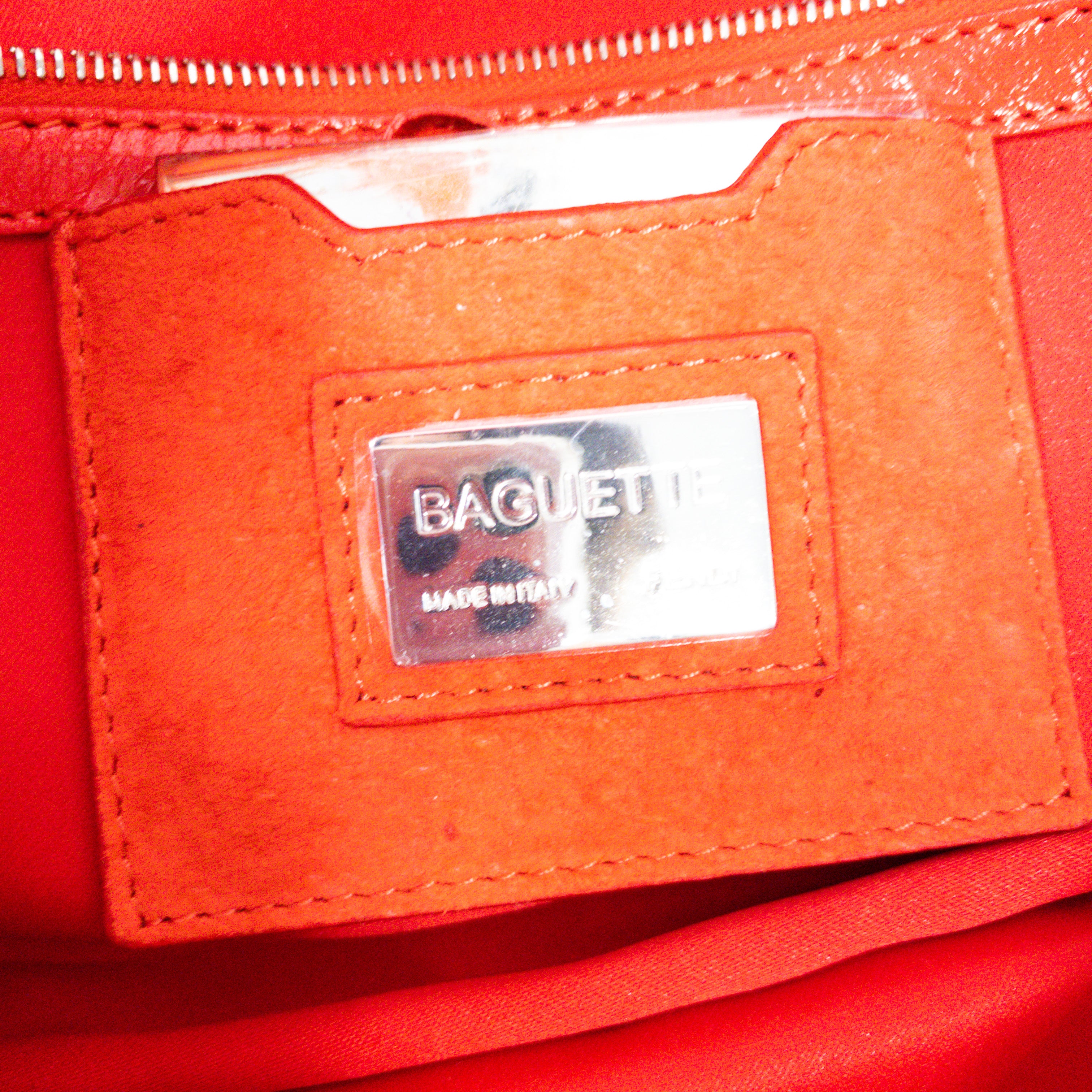 Fendi Poppy Red Beadded Baguette