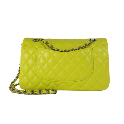 Chanel Neon Yellow Medium Classic