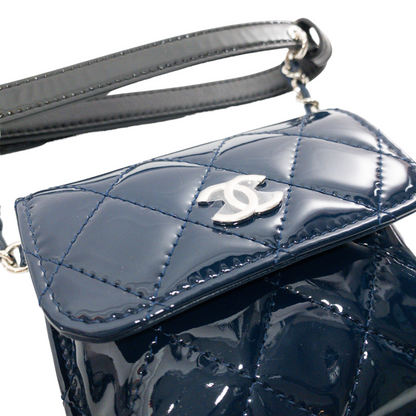 Chanel Double Pocket Patent Belt Bag
