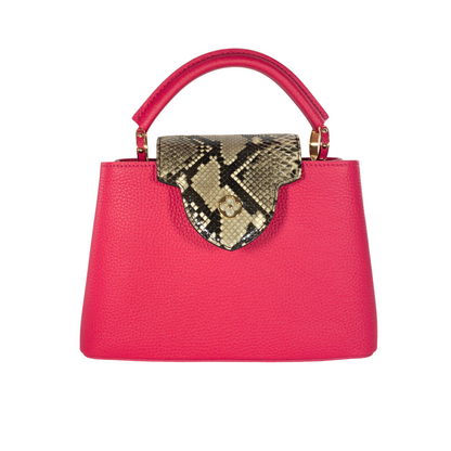 Louis Vuitton Pink Python Capucine BB
