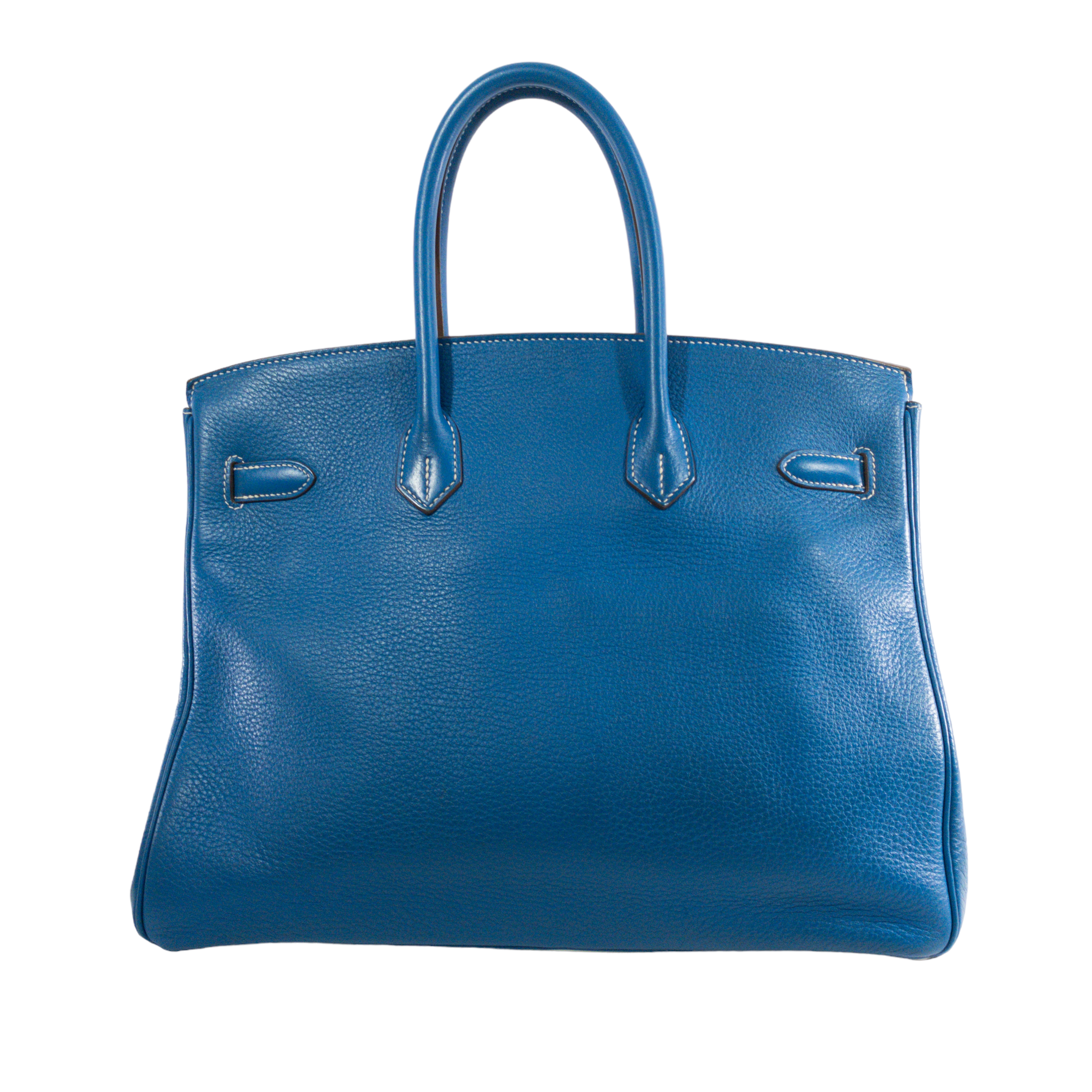 Hermes Mykonos Blue / White Verso Togo  Birkin 35 PHW