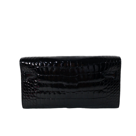 Hermes Kelly To Go Black Alligator GHW