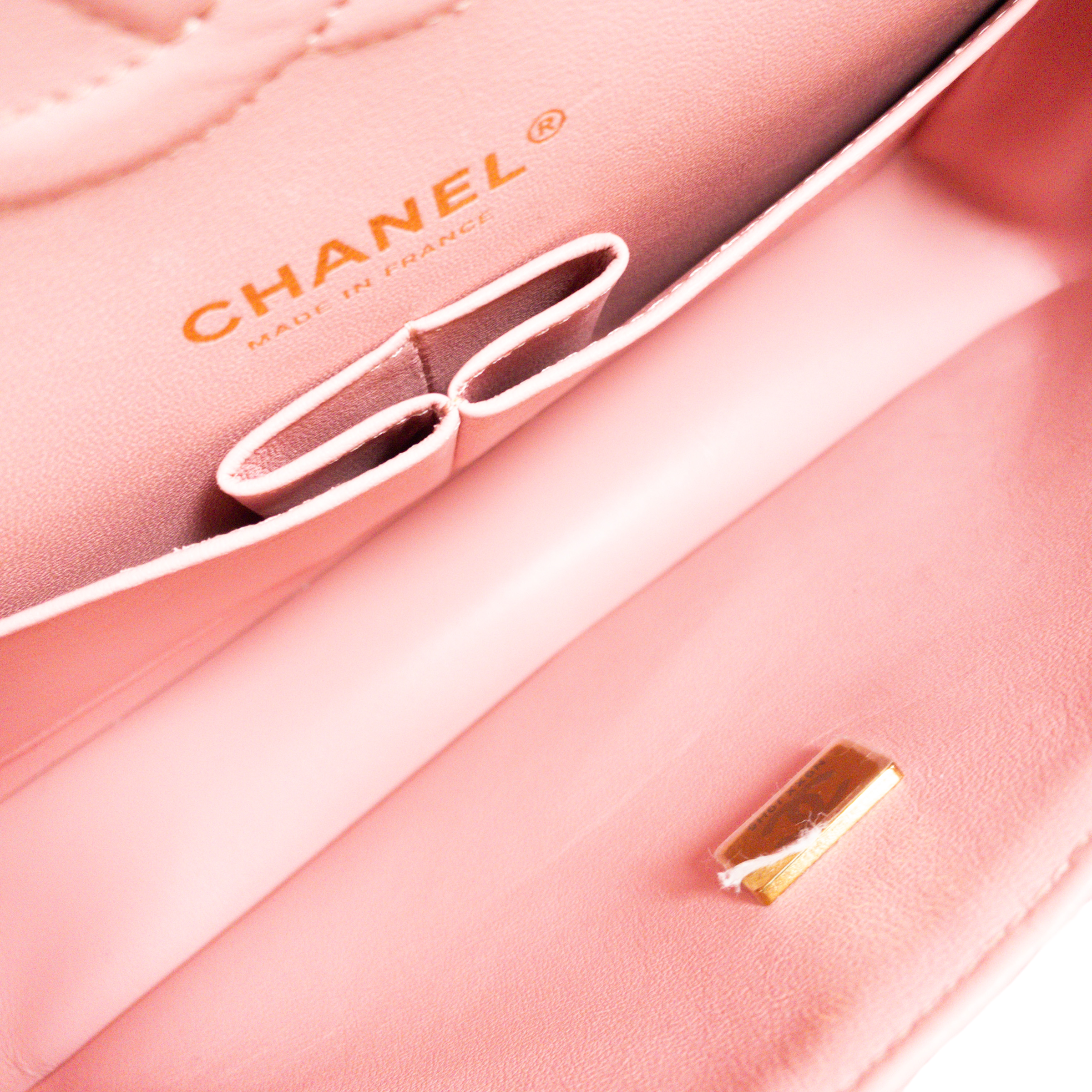 chanel pink flap